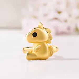 [뽀르띠] 순금 24K 3.75g 말띠 붉은 말 돌반지