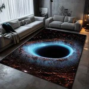 매트 카펫 러그 카페트 우주 블랙홀 디자인 지역 바닥 미끄럼 방지 거실 침실 주방 야외 장식
