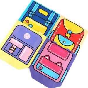 ( )손잡이 책가방 구디백 봉투 간식 포장 귀여운 선물 (12개세트)