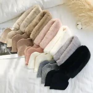 나프커 페이크퍼 털 목도리 넥워머 리본 고리 니트 간절기 겨울 머플러 방한 퍼목도리 페이크밍크 털목도리