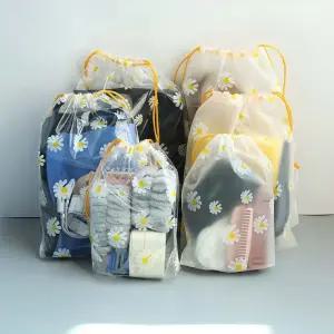 간식가방 포장 지퍼백 선물포장용 비닐백 과자담기 데이지 투명 답례품