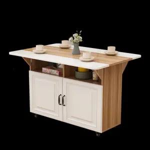 이동식 아일랜드식탁 접이식 수납 조리대 보조 테이블 세트 홈바 의자 아파트