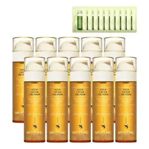 [홈쇼핑 세트] 맥스클리닉 오일 폼 클렌징 골드 캐비어 대용량 110g 10개+샘플10