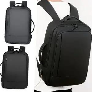 (색상 블랙)스마트 노트북 휴대용 백팩 파우치 15.6인치 확장형