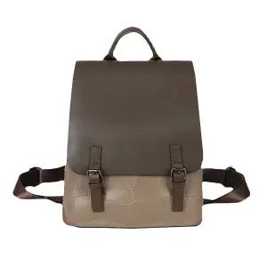 SY217 천연소가죽 클래식 투톤 고급스러운 여성백팩