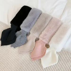 겨울 리본 쁘띠 목돌이 니트 퍼 머플러 여자 선물 퍼도리 퍼머플러 패션 도리 털머플러 보온도리 여성도리