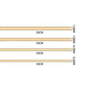 4개입 금색 납땜봉 은색 용접 와이어 보석 공예 수리 금속 50cm 길이 저융점