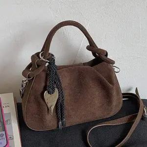 [콩심팥심]여성 스웨이드 미니 토트 크로스백 데일리 신상 가방 여성데일리룩