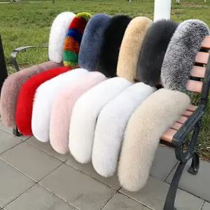 리얼 천연 폭스 퍼리폼 모자털 목도리 패딩 교체 폭스퍼