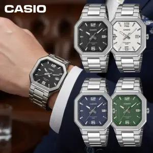 [카시오]스퀘어 레트로 남자메탈시계 MTP-B195D MTP-B195L