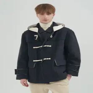 [컴스페이스]울 블렌드 더플 숏코트_차콜