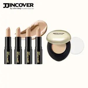 상시_[실속구성]컬러딥 찐커버 스틱 4개 + 찐커버 팩트 본품 1개