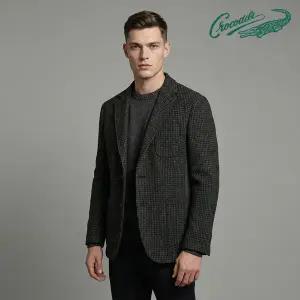 [TAG가 380 000] 크로커다일 남성 울혼방 하운드투스 자켓