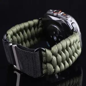 삼성 갤럭시 워치 8 8클래식 울트라 2 1 스트랩 팔찌 갤럭시 8 40mm 44mm 46mm 47mm용 아웃도어 우산줄 로