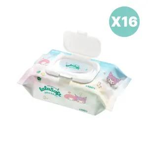 그린핑거 대용량 물티슈 캡형 산리오 100매 X 16팩 BNS