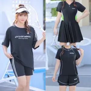 여성용 빅사이즈 박시 반팔 긴팔 원피스 투피스 래쉬가드 수영복 88~99까지