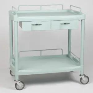 [열린세상] 다용도 병원 드레싱 2단 가드레일 서랍 2칸 이동카트 Y-301G