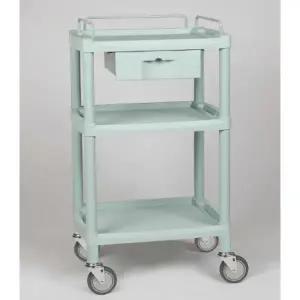 [열린세상] 다용도 병원 드레싱 3단 가드레일 서랍 1칸 이동카트 Y-401D - 높이 930mm