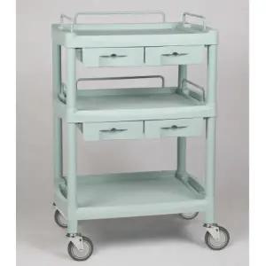 [열린세상] 다용도 병원 드레싱 3단 가드레일 서랍 4칸 이동카트 Y-501E - 높이 930mm