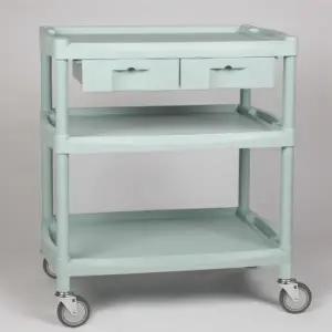 [열린세상] 다용도 병원 드레싱 3단 서랍 2칸 이동카트 Y-601B - 높이 930mm