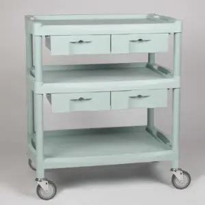 [열린세상] 다용도 병원 드레싱 3단 서랍 4칸 이동카트 Y-601C - 높이 930mm
