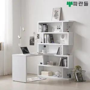 파란들가구 1400x1200 모듈 5단책장책상세트 인테리어책상세트