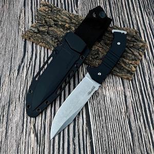 고경도 생존용 고정 블레이드 나이프 7Cr13Mov 강스틸  나일론 섬유 손잡이  야외 캠핑 EDC 도구 및 사냥용