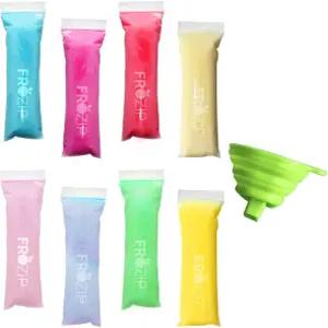 소형 프로지프 125 일회용 스 스캔디 몰드 백 BPA 프리 냉동 튜브 지퍼 씰 포함 간식 요거트 스틱 주스 및
