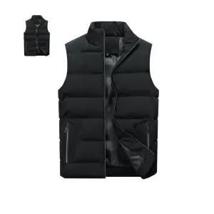 출퇴근 방한 하이넥 패딩조끼 빅사이즈 남자패딩조끼