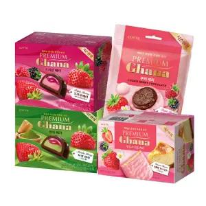 롯데 프리미엄 가나 랑드샤 치즈 베리 91g+트리플 베리 68g+말차베리 68g+쿠키 베리 67g(총4개)