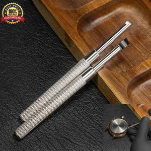 2팩 스테인레스 4mm 시계 핸드 리무버 도구 플랫 블레이드 바늘 리프팅   Prying Knife Tools