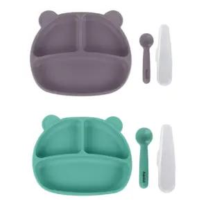 베베락 유아 토핑 이유식 준비물 흡착 실리콘 식판 BNA