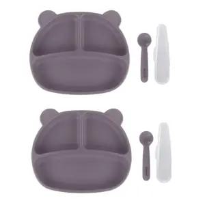 베베락 포네르 유아식 실리콘 흡착 식판 레드빈 2개 BNA