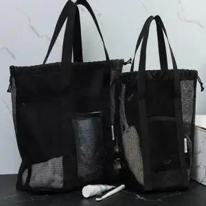 ( )브리스크 메쉬소재 방오형 목욕 사우나 수영장 샤워 가방 블랙 소형