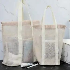 ( )브리스크 메쉬소재 방수형 목욕 사우나 수영장 샤워 가방 아이보리 소형