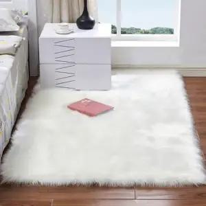 ( )EAS 겨울용 장모 러그 거실 카페트 따뜻한 홈 인테리어