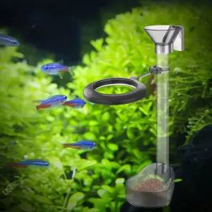 피쉬급여통 수조 실린더 먹이여기관상어밥그릇 여기 자동여기 어항꾸미기 왼쪽용 가제 스폰지캐릭터 화산석