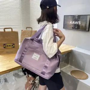 보라색 여행용 토트백 데일리 캐주얼 보스턴 숄더백 보스턴백 캐리어결합백