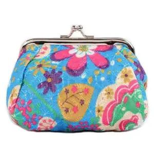 동전지갑 꽃무늬 똑딱이 동전지갑작은지갑 화장품 미니파우치 동전지갑 미니지갑