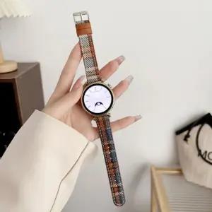 갤럭시워치6 40mm 44mm 스트랩 격자무늬 가죽밴드 시계줄 실리콘 나일론 휴대폰용품 밀레니즈 루프 오션 스