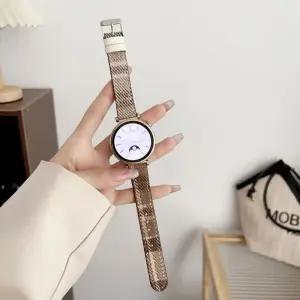 갤럭시워치5 40mm 44mm 스트랩 격자무늬 가죽밴드 시계줄 실리콘 나일론 휴대폰용품 밀레니즈 루프 오션 스