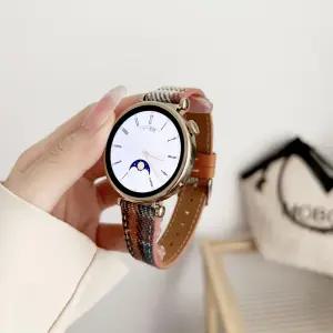 갤럭시워치4 클래식 42mm 46mm 스트랩 격자무늬 가죽밴드 시계줄 실리콘 나일론 휴대폰용품 밀레니즈 루프