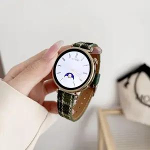 갤럭시워치5 프로 스트랩 격자무늬 가죽밴드 시계줄 40mm 44mm 45mm 실리콘 나일론 휴대폰용품 밀레니즈 루