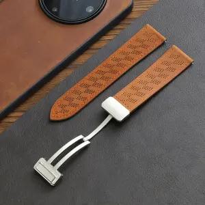 갤럭시워치3 41mm 45mm 마그네틱 버클형 리얼 가죽밴드 스트랩 시계줄스 스마트 나일론 실리콘 시계