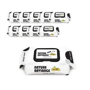 엠보싱 물티슈 유아 캡형 100매 10개저자극 아기 일회용 대용량