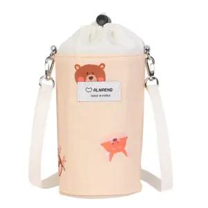 AMBP33 베이지물병파우치 병가방 병케이스 보냉 목걸이 병끈파 통파 통가방 통케이스