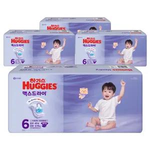 하기스 맥스드라이 밴드형 6단계 점보 공용 40매 4팩