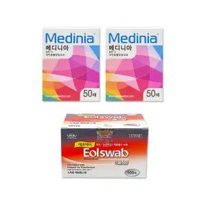 메디니아 혈당시험지 50매 x2게 + FA 이올스왑 100매입