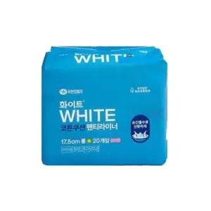 화이트 코튼쿠션 팬티라이너 롱 20p x 1개/ (순한순면 리뉴얼)