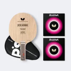 (케이스포함) 버터플라이 탁구라켓 코르벨+로제나 러버조합